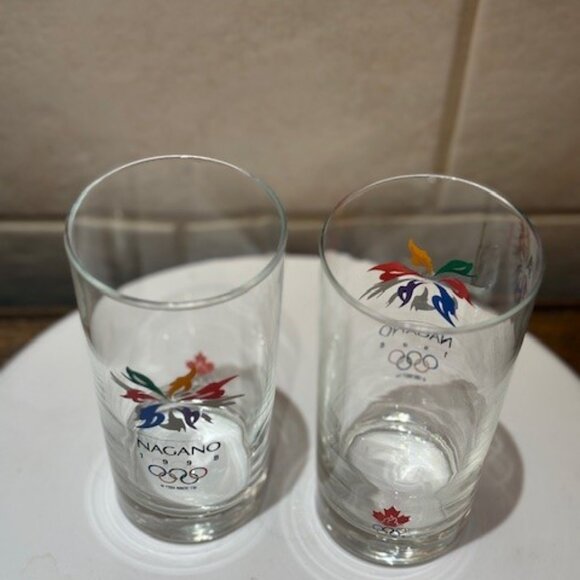 Nagano Japan Winter Olympics 1998 Glasses Team Canada High Ball Set Of 2 - Picture 4 of 5